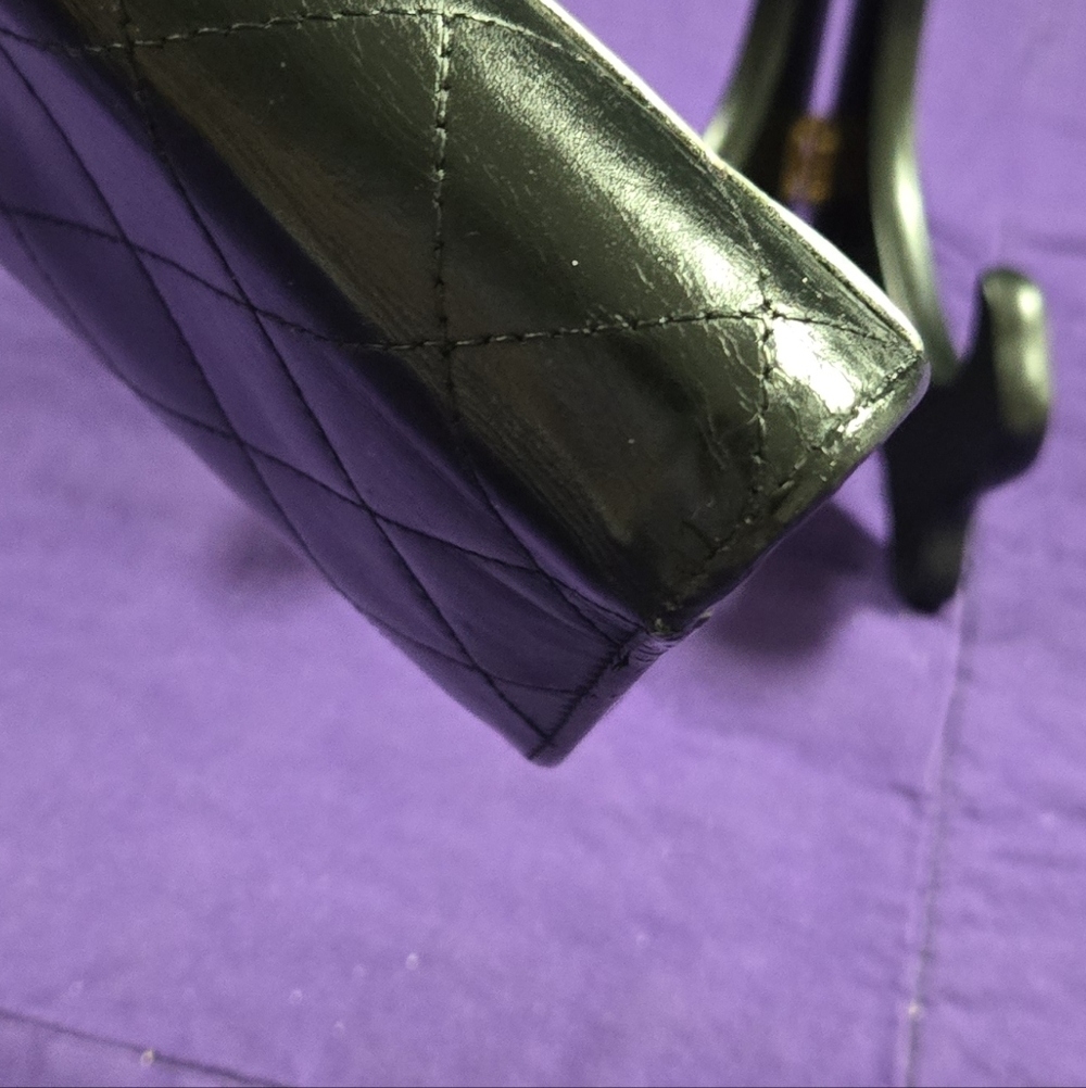 CHANEL CAMBON SILVER CC QUILTED LAMBSKIN WALLET - Picture 3 of 16